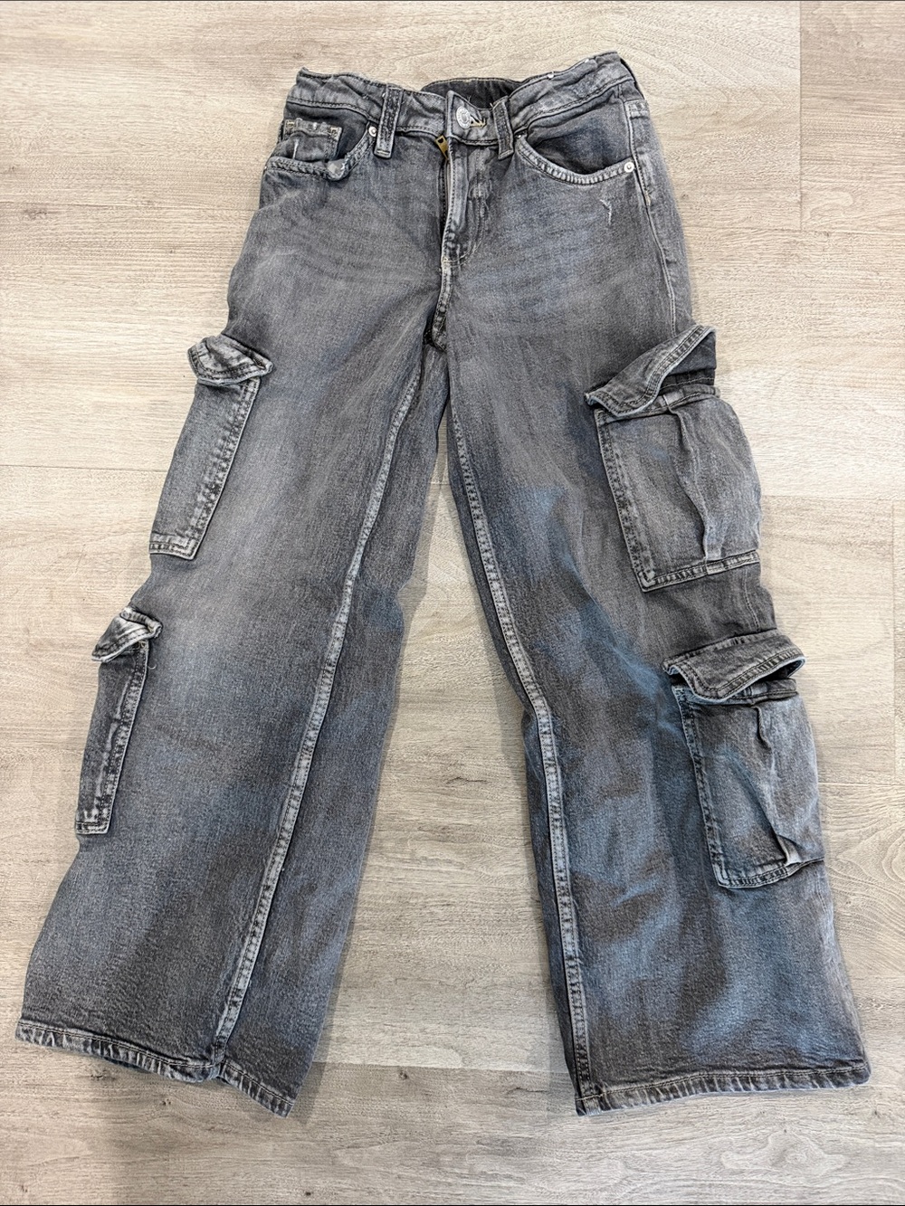 H&M Boys Gray Cargo Jeans - Picture 1 of 1